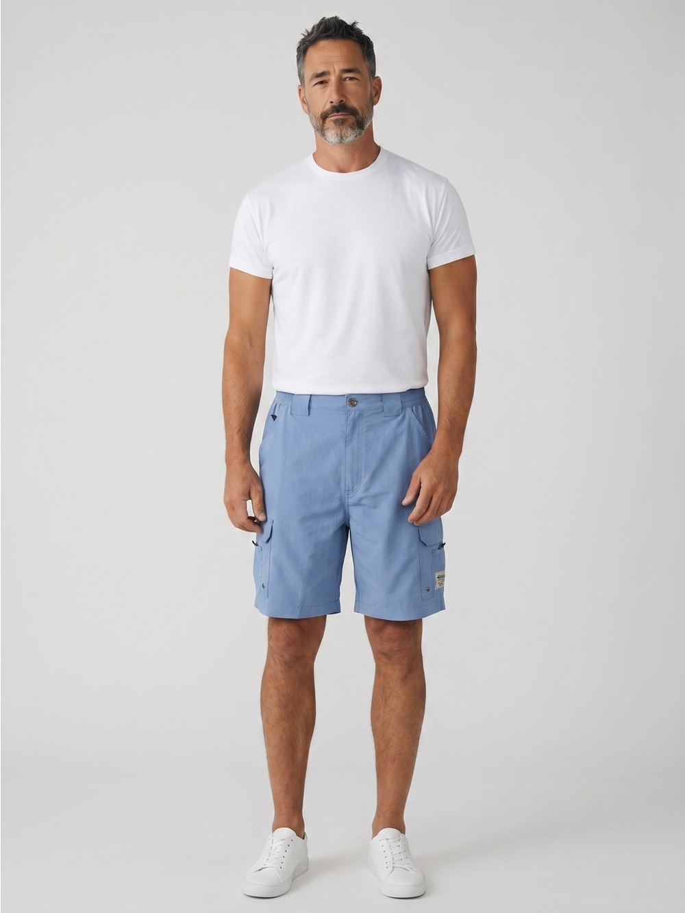 NWT 36, 42 Bimini Bay Boca Grande II Blue Cargo Shorts - Classic Casual Utility